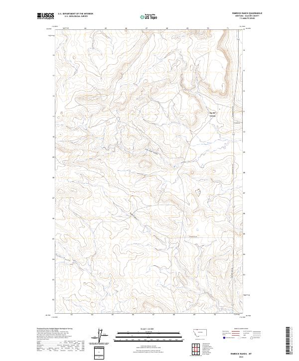 Rimrock Ranch, MT — USGS 7.5-minute topo (2024)