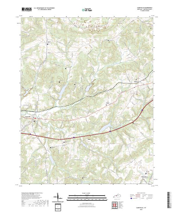 Caneyville, KY — USGS 7.5-minute topo (2022)