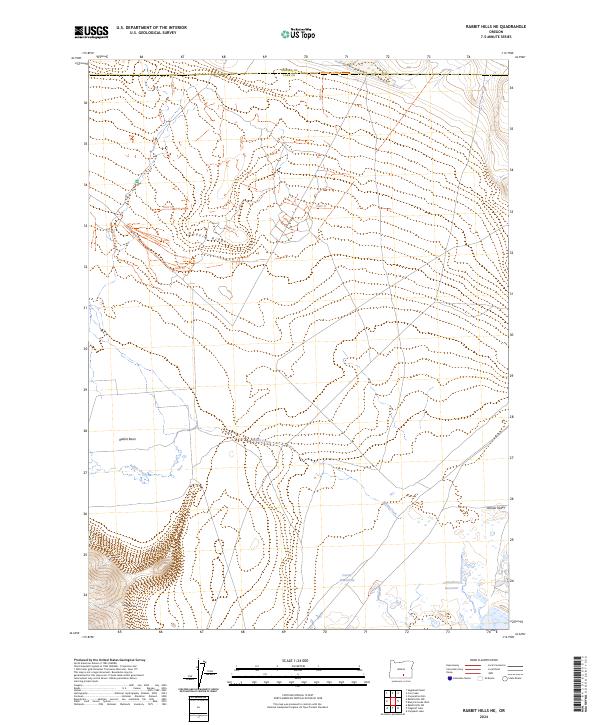 Rabbit Hills NE, OR — USGS 7.5-minute topo (2024)