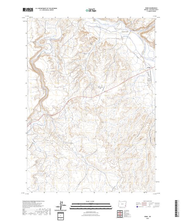 Rome, OR — USGS 7.5-minute topo (2023)