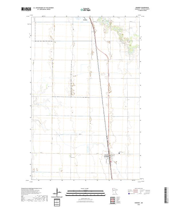Kennedy, MN — USGS 7.5-minute topo (2022)
