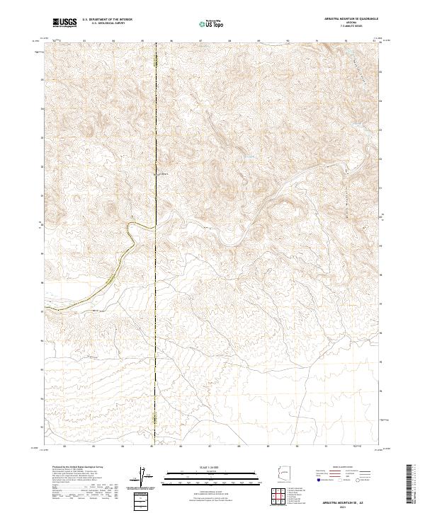 Arrastra Mountain SE, AZ — USGS 7.5-minute topo (2021)