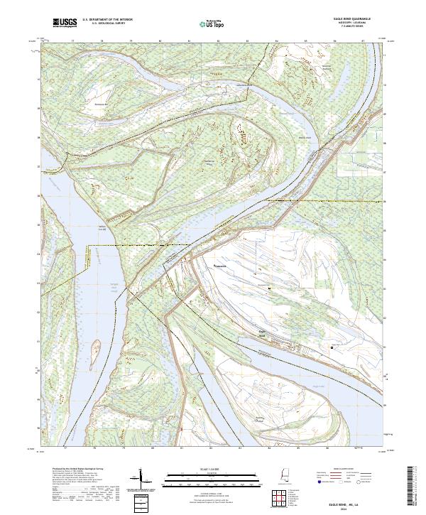 Eagle Bend, MS-LA — USGS 7.5-minute topo (2024)