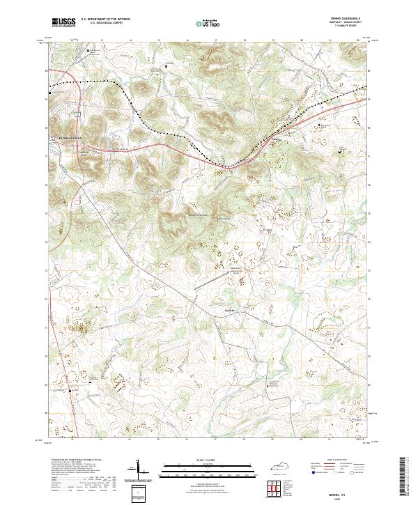Dennis, KY — USGS 7.5-minute topo (2022)