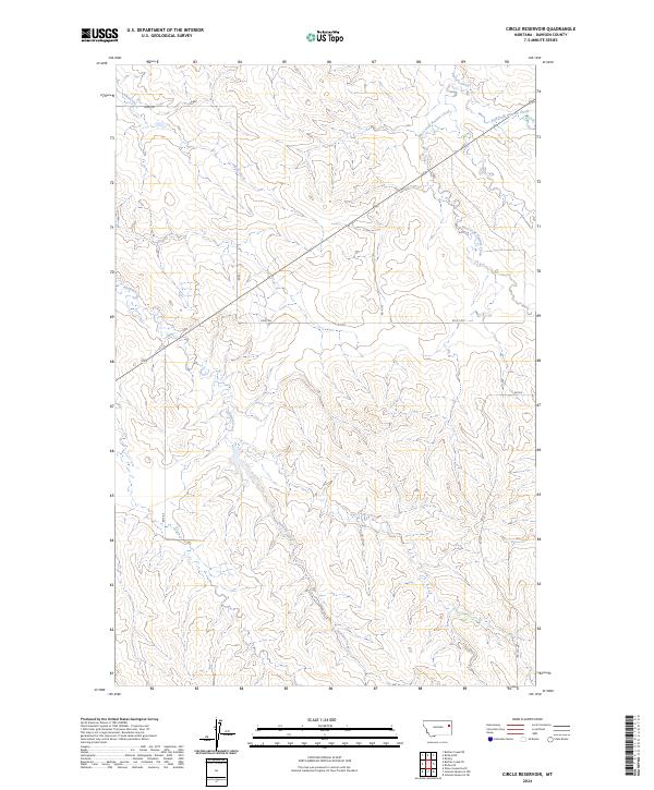 Circle Reservoir, MT — USGS 7.5-minute topo (2024)