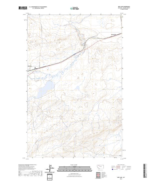 Kipp Lake, MT — USGS 7.5-minute topo (2024)