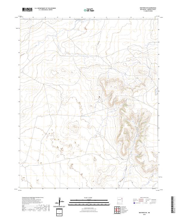 Bueyeros NE, NM — USGS 7.5-minute topo (2023)