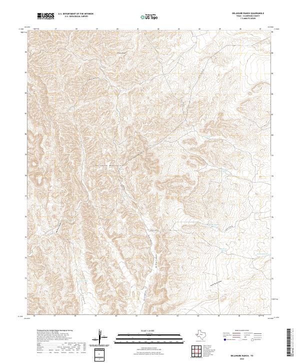 Delaware Ranch, TX — USGS 7.5-minute topo (2022)