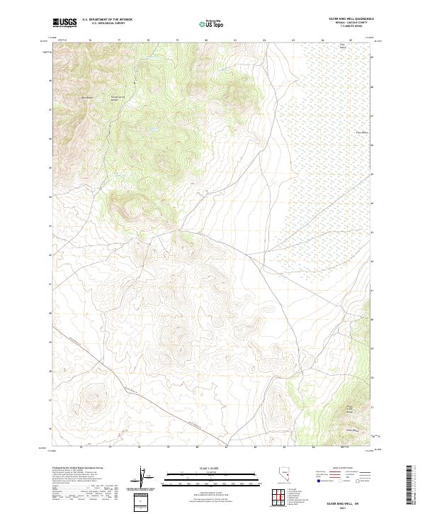 Silver King Well, NV — USGS 7.5-minute topo (2021)