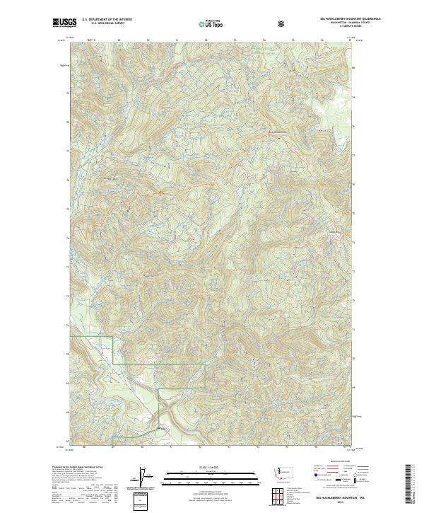 Big Huckleberry Mountain, WA — USGS 7.5-minute topo (2023)