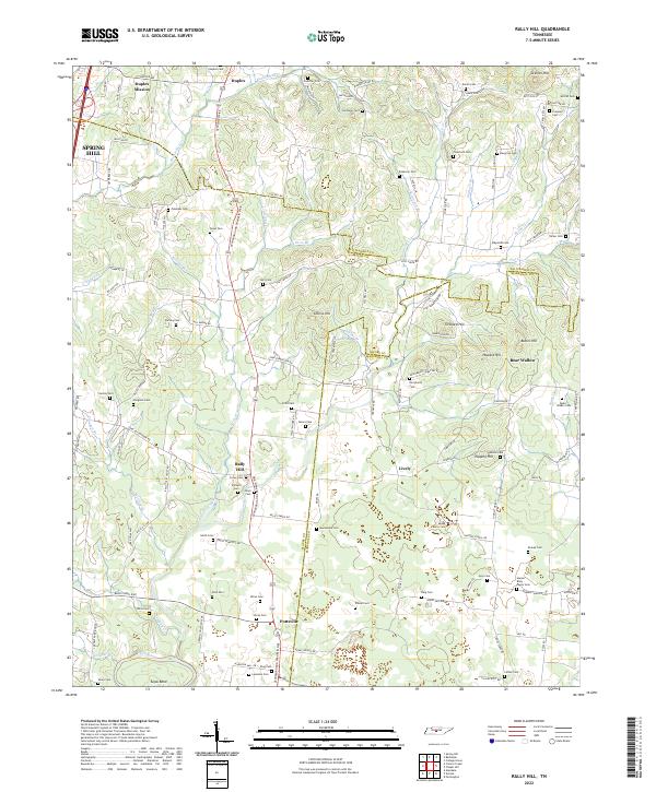 Rally Hill, TN — USGS 7.5-minute topo (2022)