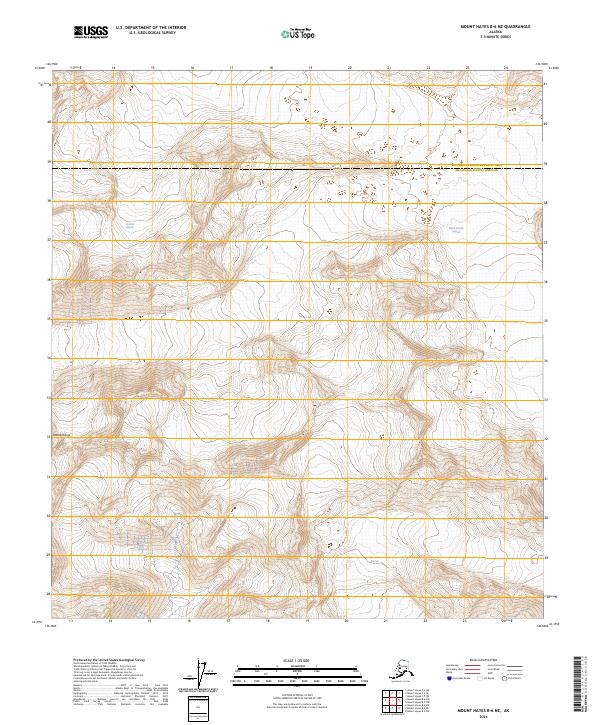 Mount Hayes B-6 NE, AK — USGS 7.5-minute topo (2024)