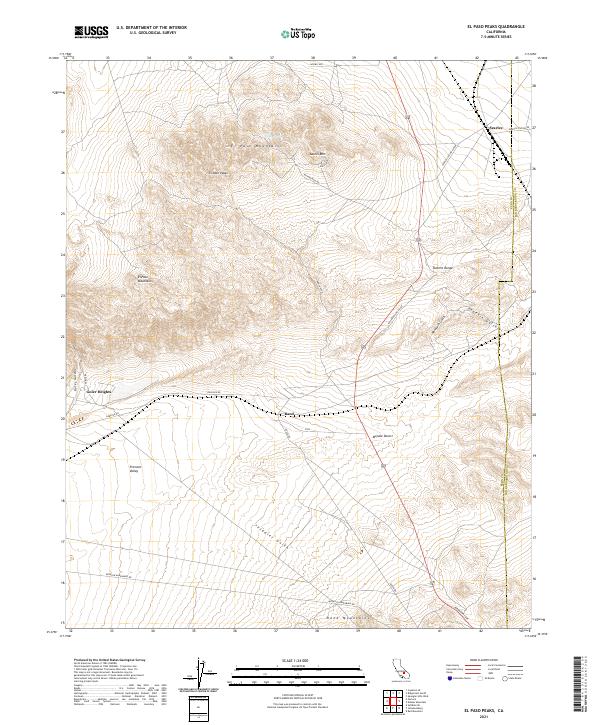 El Paso Peaks, CA — USGS 7.5-minute topo (2021)