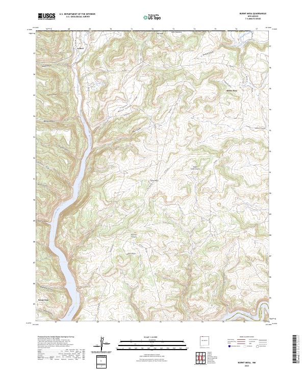 Burnt Mesa, NM — USGS 7.5-minute topo (2023)