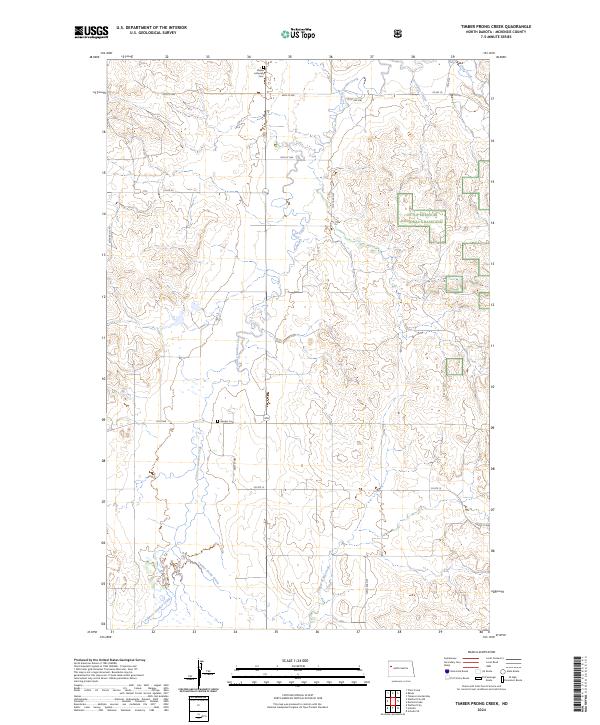 Timber Prong Creek, ND — USGS 7.5-minute topo (2024)