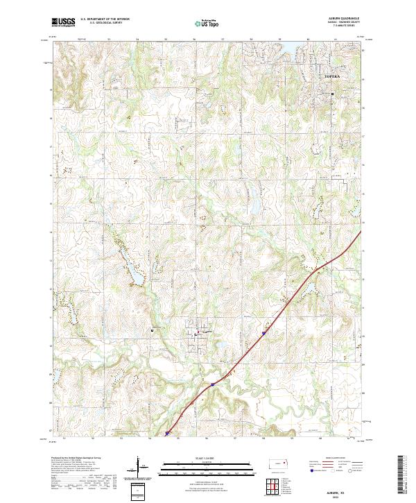 Auburn, KS — USGS 7.5-minute topo (2022)