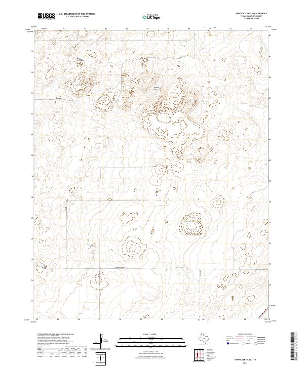 Syndicate Hills, TX — USGS 7.5-minute topo (2022)