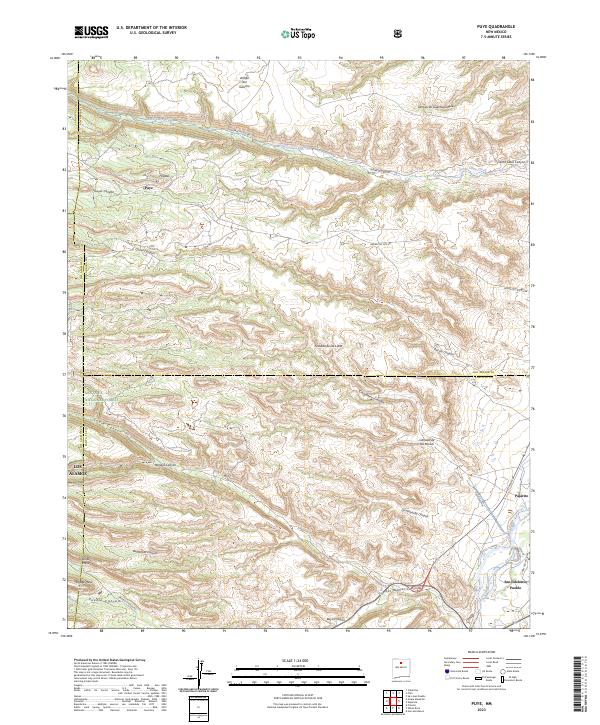 Puye, NM — USGS 7.5-minute topo (2023)