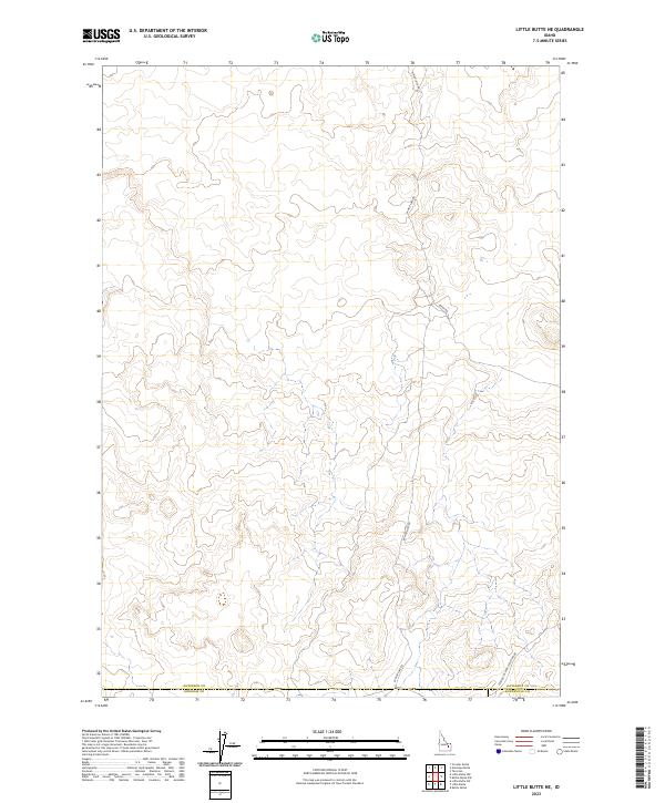 Little Butte NE, ID — USGS 7.5-minute topo (2023)