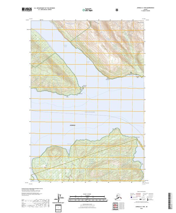 Juneau A-1 NW, AK — USGS 7.5-minute topo (2024)