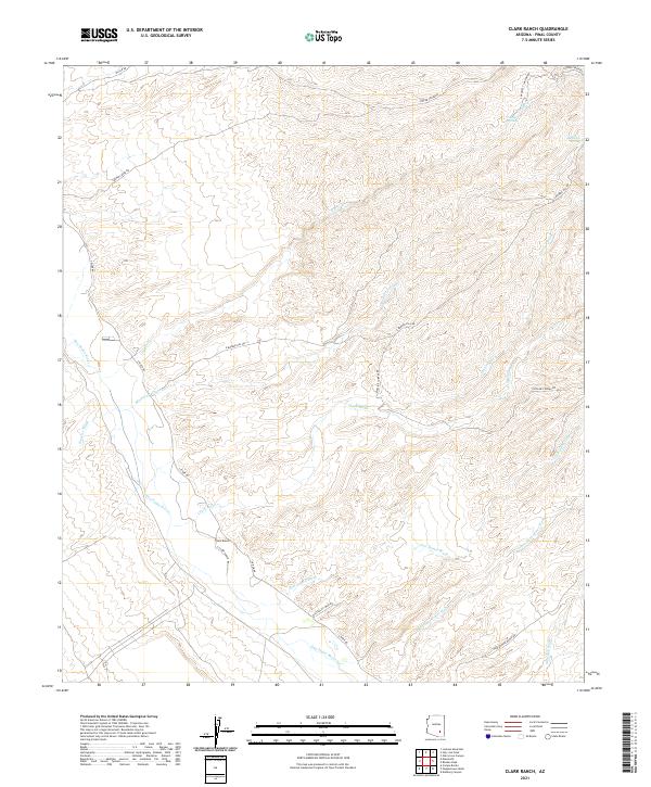 Clark Ranch, AZ — USGS 7.5-minute topo (2021)