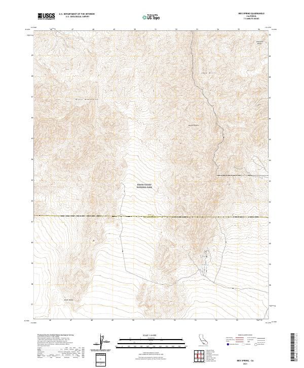 Ibex Spring, CA — USGS 7.5-minute topo (2021)