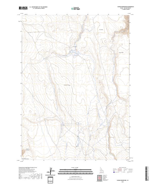 Cowan Reservoir, ID — USGS 7.5-minute topo (2023)