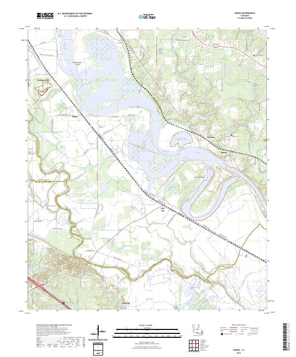 Hanna, LA — USGS 7.5-minute topo (2024)