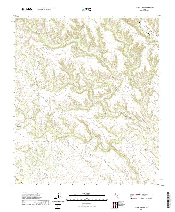 Hagler Canyon, TX — USGS 7.5-minute topo (2022)