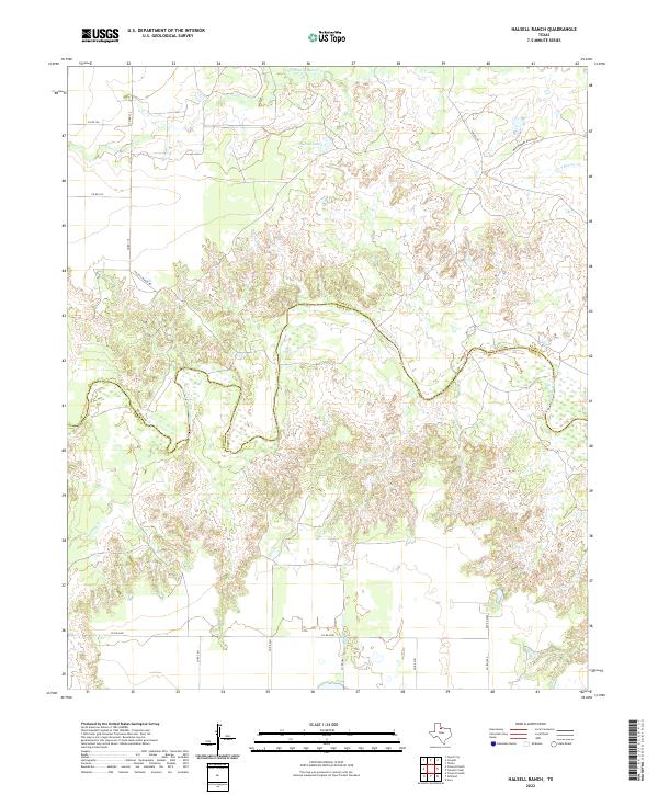 Halsell Ranch, TX — USGS 7.5-minute topo (2022)