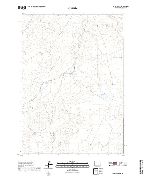 Fuller Reservoir, WY — USGS 7.5-minute topo (2021)