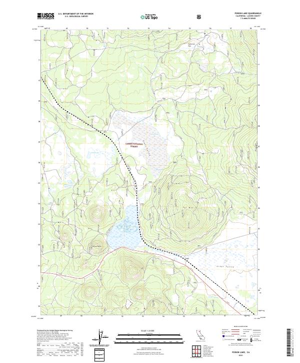 Poison Lake, CA — USGS 7.5-minute topo (2021)