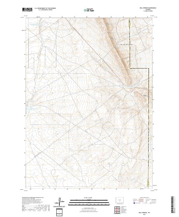 Bull Springs, WY — USGS 7.5-minute topo (2021)