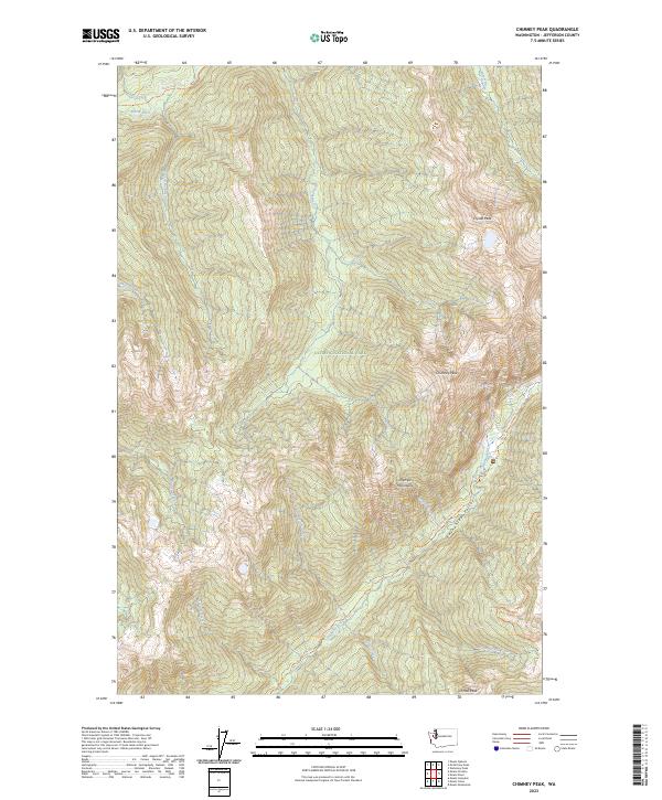 Chimney Peak, WA — USGS 7.5-minute topo (2023)