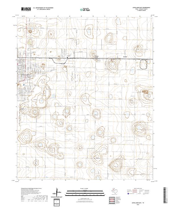 Levelland East, TX — USGS 7.5-minute topo (2022)