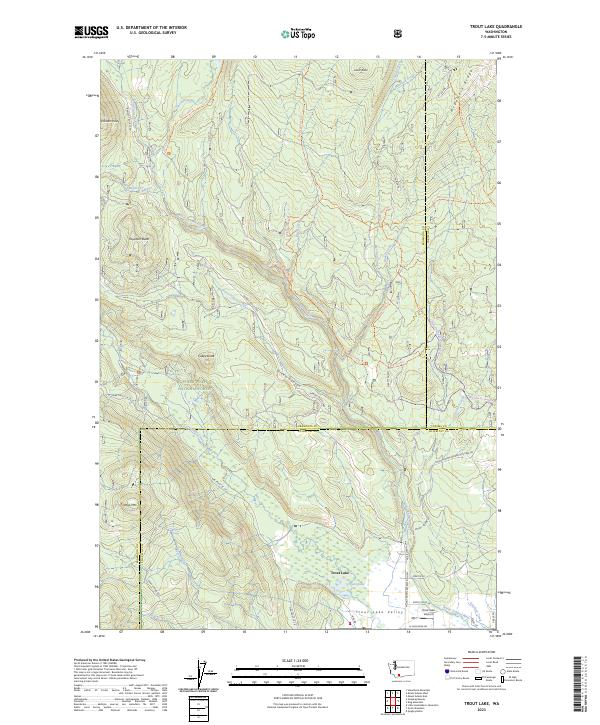 Trout Lake, WA — USGS 7.5-minute topo (2023)