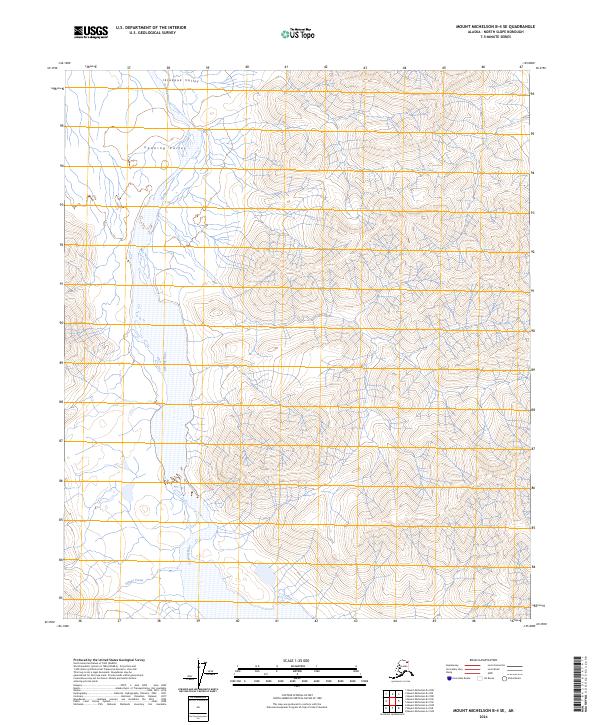 Mount Michelson B-4 SE, AK — USGS 7.5-minute topo (2024)