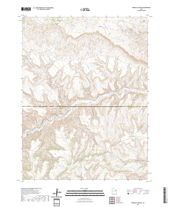 Pinnacle Canyon, UT — USGS 7.5-minute topo (2023)