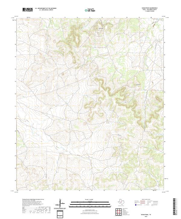 Susan Peak, TX — USGS 7.5-minute topo (2022)