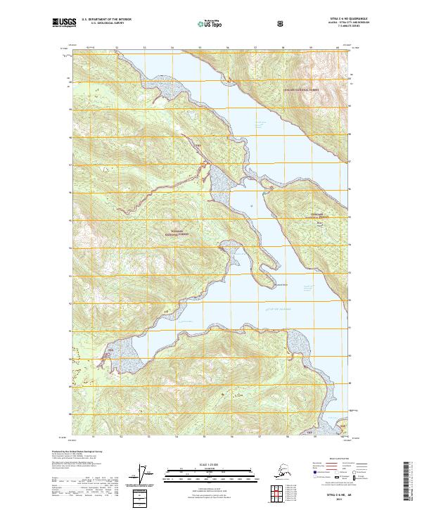 Sitka C-6 NE, AK — USGS 7.5-minute topo (2021)