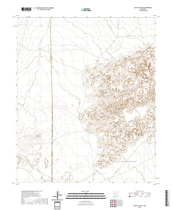 Capitol Peak SE, NM — USGS 7.5-minute topo (2023)