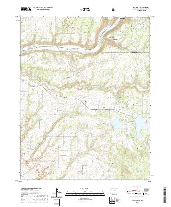 Dolores East, CO — USGS 7.5-minute topo (2022)