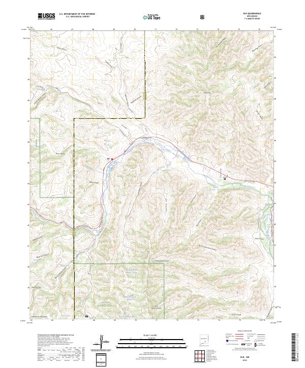 Elk, NM — USGS 7.5-minute topo (2023)