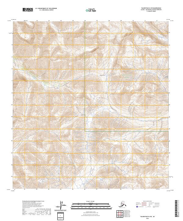Talkeetna B-6 SW, AK — USGS 7.5-minute topo (2024)