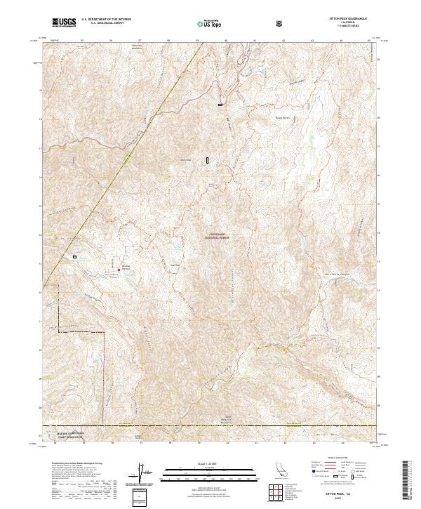 Sitton Peak, CA — USGS 7.5-minute topo (2022)