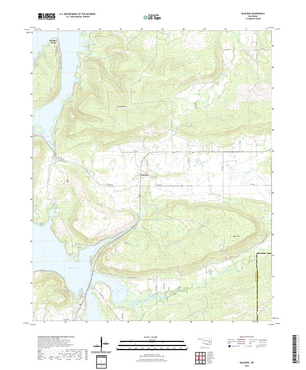 Blocker, OK — USGS 7.5-minute topo (2022)