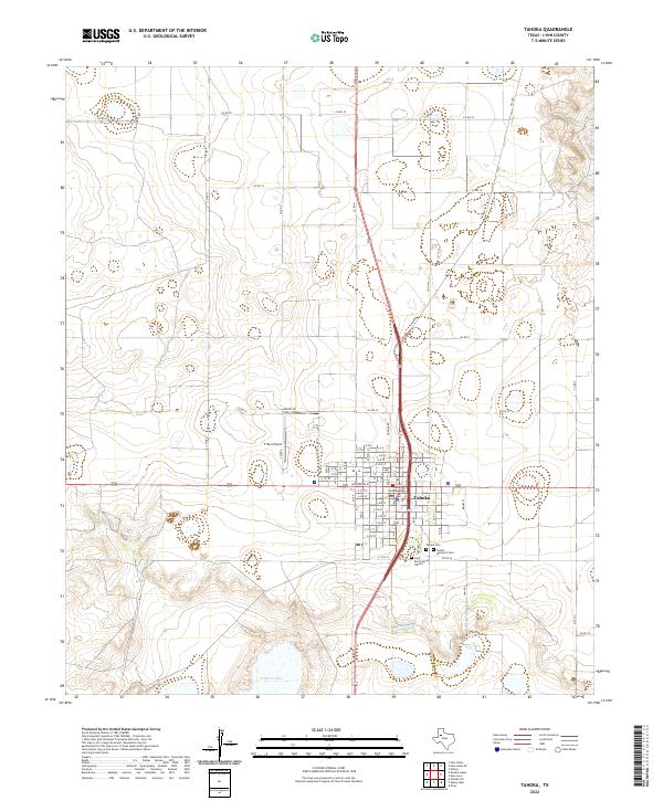 Tahoka, TX — USGS 7.5-minute topo (2022)