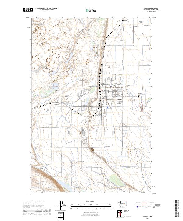 Othello, WA — USGS 7.5-minute topo (2023)