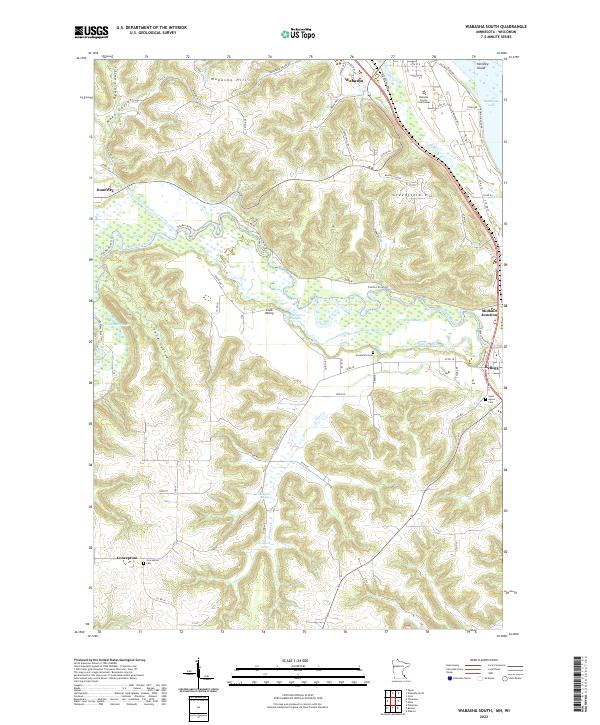 Wabasha South, MN-WI — USGS 7.5-minute topo (2022)