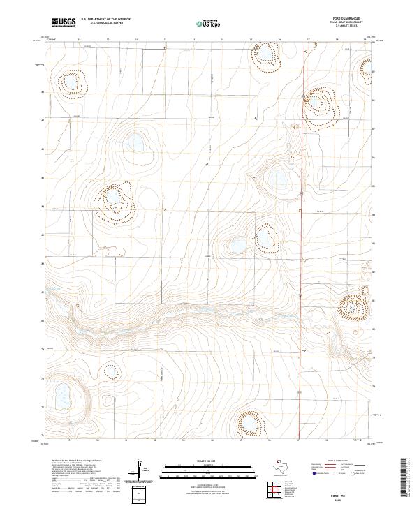Ford, TX — USGS 7.5-minute topo (2022)